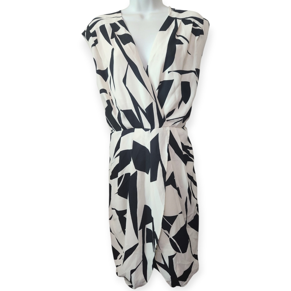 Express Y2K Abstract Print Draped Sheath Dress Size Medium NWT